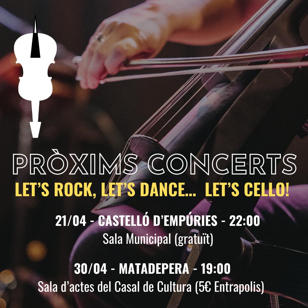 northerncellos's tweet photo. Som-hi!! Aquest divendres a les 22 tots a omplir la Sala Municipal de Castelló d'Empúries!

Estrenarem la nova versió del Let's Rock! ❤️ ENTRADA LLIURE 🔝🎶

@DEmpuries
@Surtdecasa
@tramuntana_tv #northerncellos https://t.co/MBdEdmG8TU