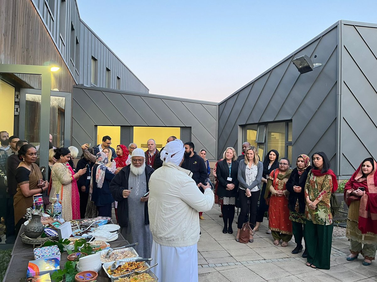 <a href="/HPFT_NHS/">Hertfordshire Partnership University NHS FT (HPFT)</a> Ramadan Mubarak!  Iftar tonight at Kingfisher Court. Exec team joined our Muslim colleagues #nhsramadanchallenge fasting today - no water or food - thinking of those less fortunate than us <a href="/AsifSZia/">Asif Zia</a>