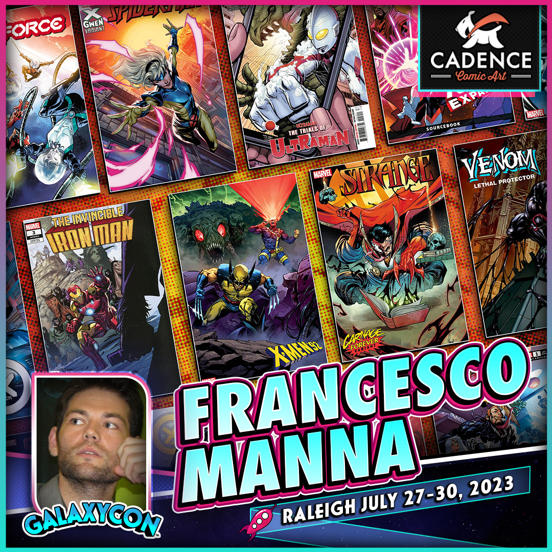 Meet Francesco Manna at GalaxyCon Raleigh! July 27-30, 2023 at the Raleigh Convention Center.

Find Out More: galaxycon.info/fmannardutw

#GalaxyCon #GalaxyConRaleigh #comiccon #FrancescoManna #comicbooks #comicbookart #Marvel #Carnage #Ultraman #MarvelComics #ImageComics