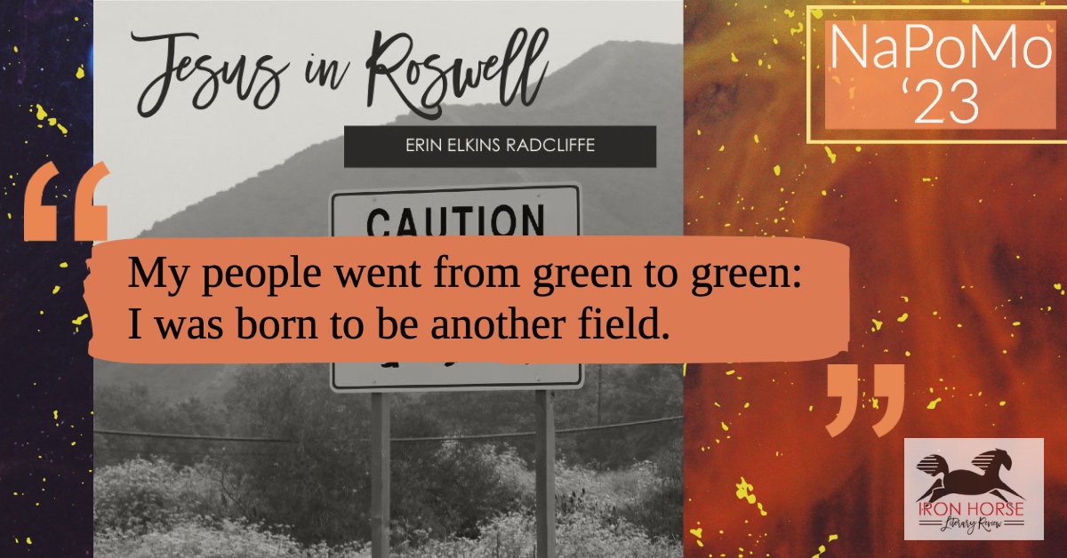 IHLR's tweet photo. Erin Elkins Radcliffe's poem, "Jesus in Roswell" can be found in our NaPoMo '23 issue. It is worth your time.
https://t.co/g1ILkJY7Un
#findingjesus #NaPoMo #readpoetry #IHLR https://t.co/KK3nTMB64U