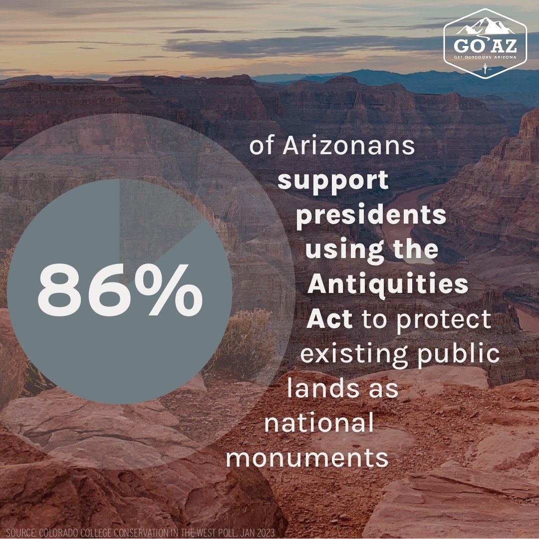 🔊Protecting public lands is popular

And it’s also the smart economic choice here in #Arizona — more of our jobs depend on outdoor recreation in our public lands than they depend on the aerospace, defense and tech sectors *combined.* #OutdoorIndustry