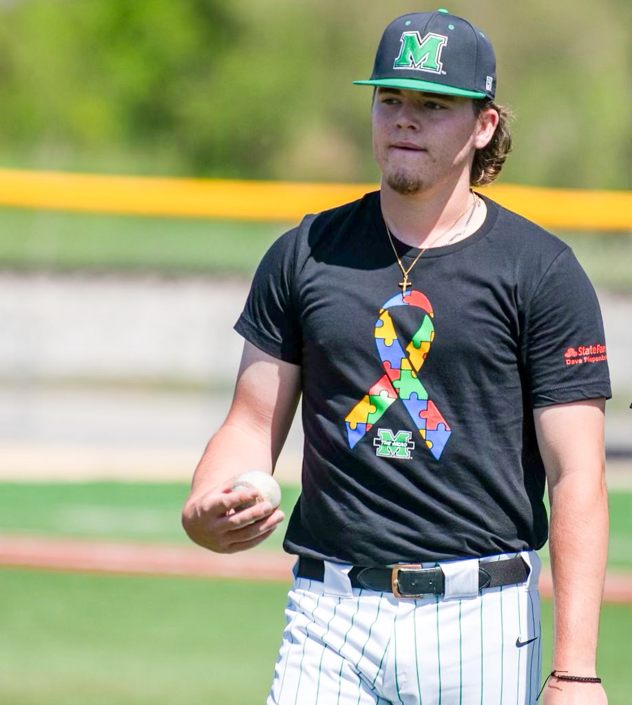 HerdBaseball's tweet photo. Today, the team wore special warmup shirts in honor of our Autism Awareness Game here at the Kennedy Center 🧩

#WeAreMarshall https://t.co/xrMh6JuJEh