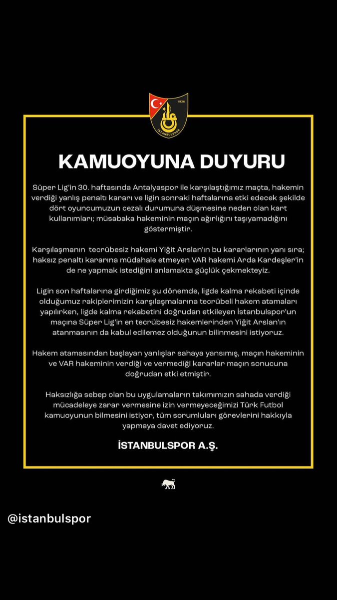 8 sarı kart 88.dakika da uyduruk penaltı haksız yere giden 2 puan Ne güzel İstanbul be..