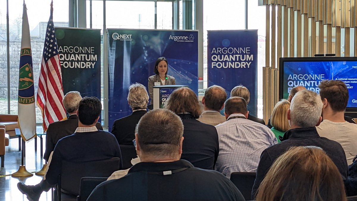 kyurkewicz's tweet photo. Excited for @Argonne and to cut the ribbon on its new quantum foundry for @qnextquantum this afternoon! Speeches are underway now, including @ENERGY's Ceren Susut-Bennett https://t.co/VJf28owoj3