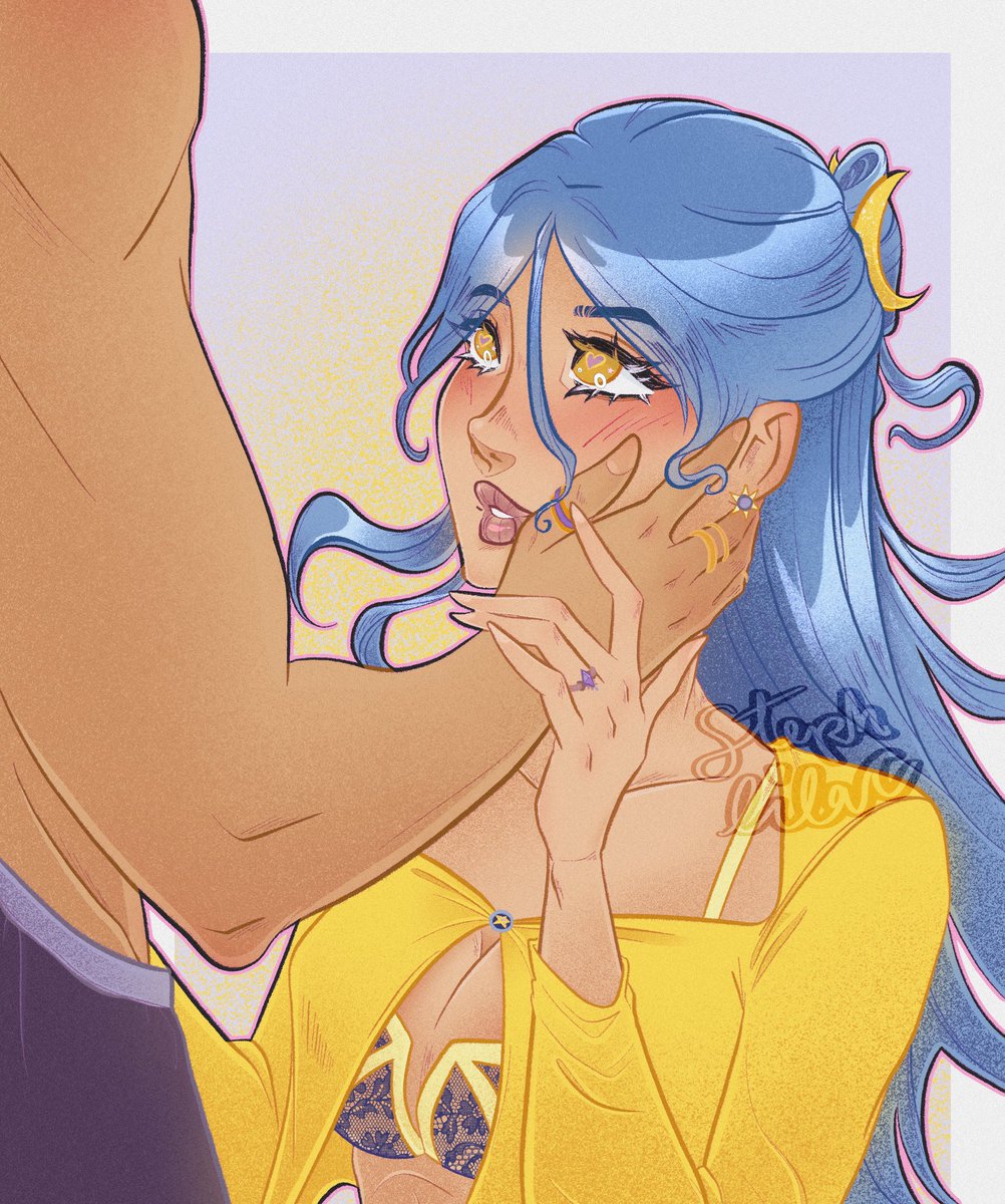 stephlilac's tweet photo. Me: I need to draw other oc couples more
Also me: let’s push out another Junlora piece shall we
Heart eyes for each other is so them 🥹 comfort couple!! 💜💛
#GLOWINX https://t.co/v8rrEbBX5o