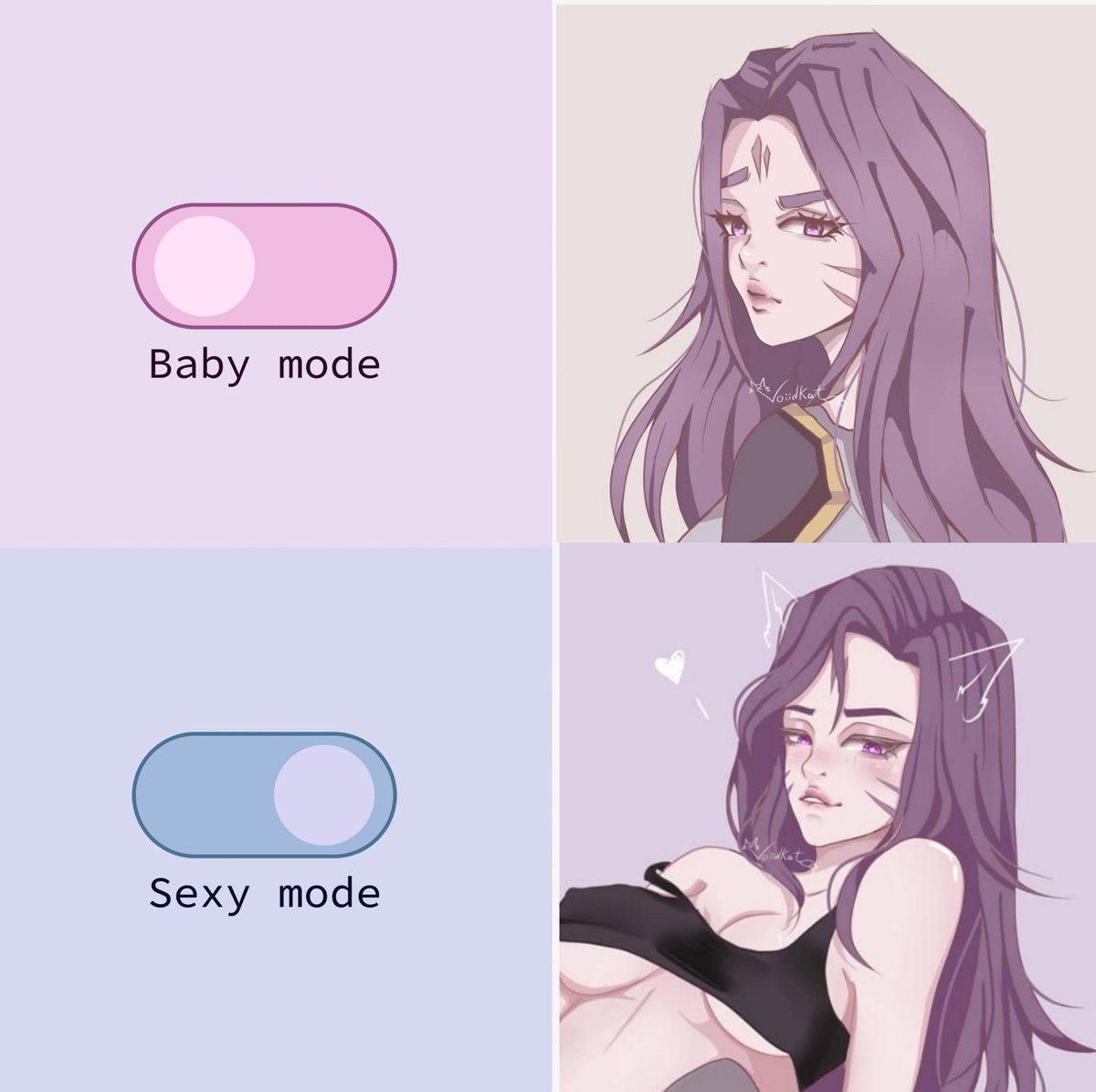 Baby mode vs Sexy mode ft. Kai'sa 💜
#ArtofLegends