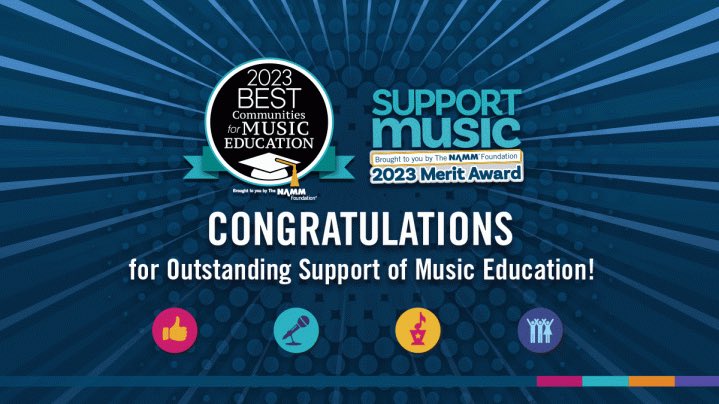 SMCPS_FineArts's tweet photo. We are proud to announce that SMCPS has been recognized by the @NAMMFoundation with a #BestCommunitiesforMusicEducation award for the 2nd consecutive year! https://t.co/H1cr2zPdrS