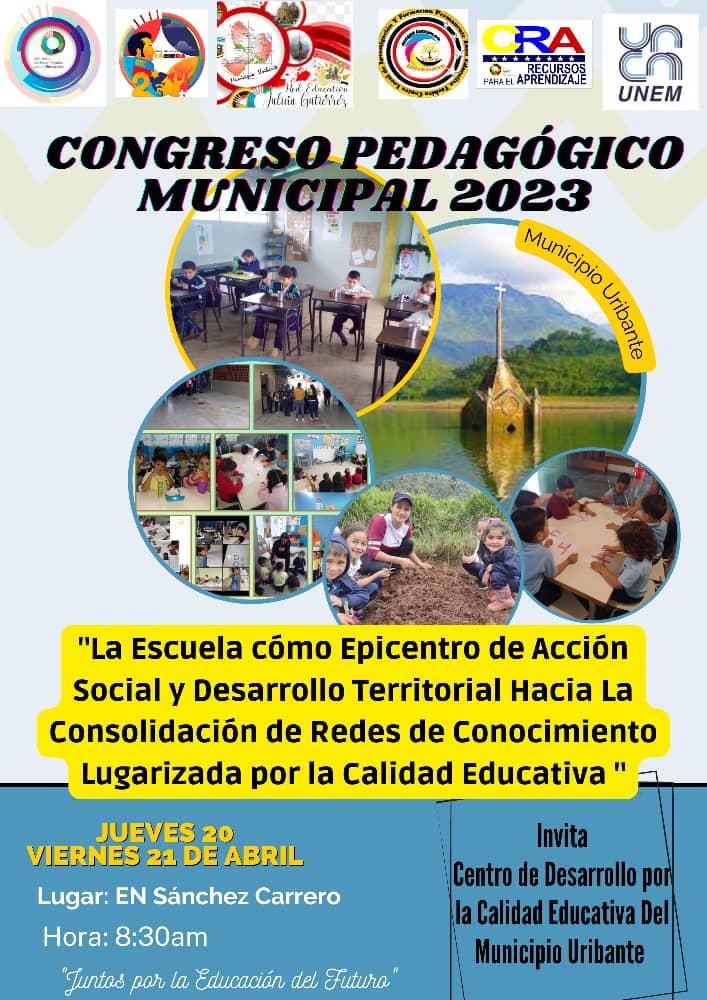 #18Abr Directora de CDCET, Ana <a href="/Berzabethg1/">Berzabethgandicaoficial</a> Gandica, nos invita cordialmente a participar en el Congreso Pedagógico Municipal 2023, los días 20 y 21 de Abril. <a href="/NicolasMaduro/">Nicolás Maduro</a> <a href="/_LaAvanzadora/">Yelitze Santaella</a> <a href="/FreddyBernal/">Freddy Bernal</a> <a href="/KaremDeBernal/">Karem Durán de Bernal</a> <a href="/Mippcivzla/">mippci</a> @MPPEDUCACION