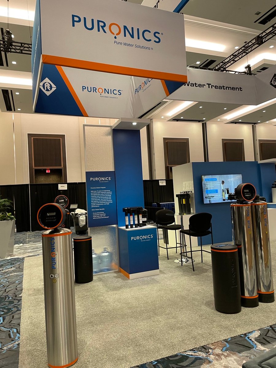 puronics's tweet photo. Happening now in Las Vegas! We are exhibiting at the #WQA2023 Convention &amp; Exposition. Come meet our team at booth #201 from April 19-20. 

#Puronics #watersystems #watertreatment #waterquality #cleanwater https://t.co/uSwzl4zlU5
