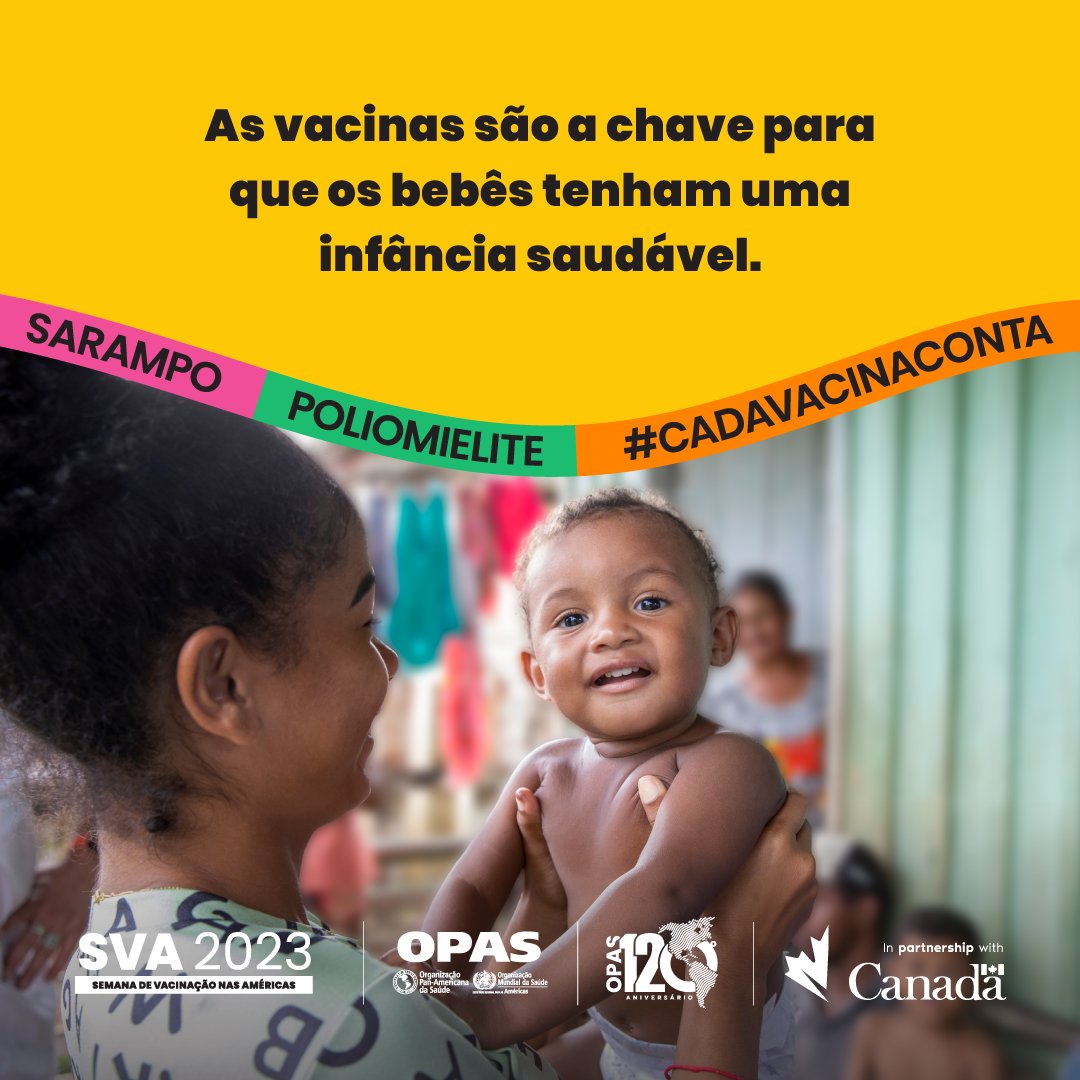 OPASOMSBrasil's tweet photo. Você sabia que, entre 2000 e 2020, o número de mortes por sarampo caiu 94% no mundo graças à vacinação? 🌎💪🏾 Sem a vacina contra o sarampo, o risco de infecção é de 100%.

Mantenha-se em dia #CadaVacinaConta #SVA

ℹ️ Semana de Vacinação nas Américas: https://t.co/3AeEOsz4Sc https://t.co/yo01zckLTU