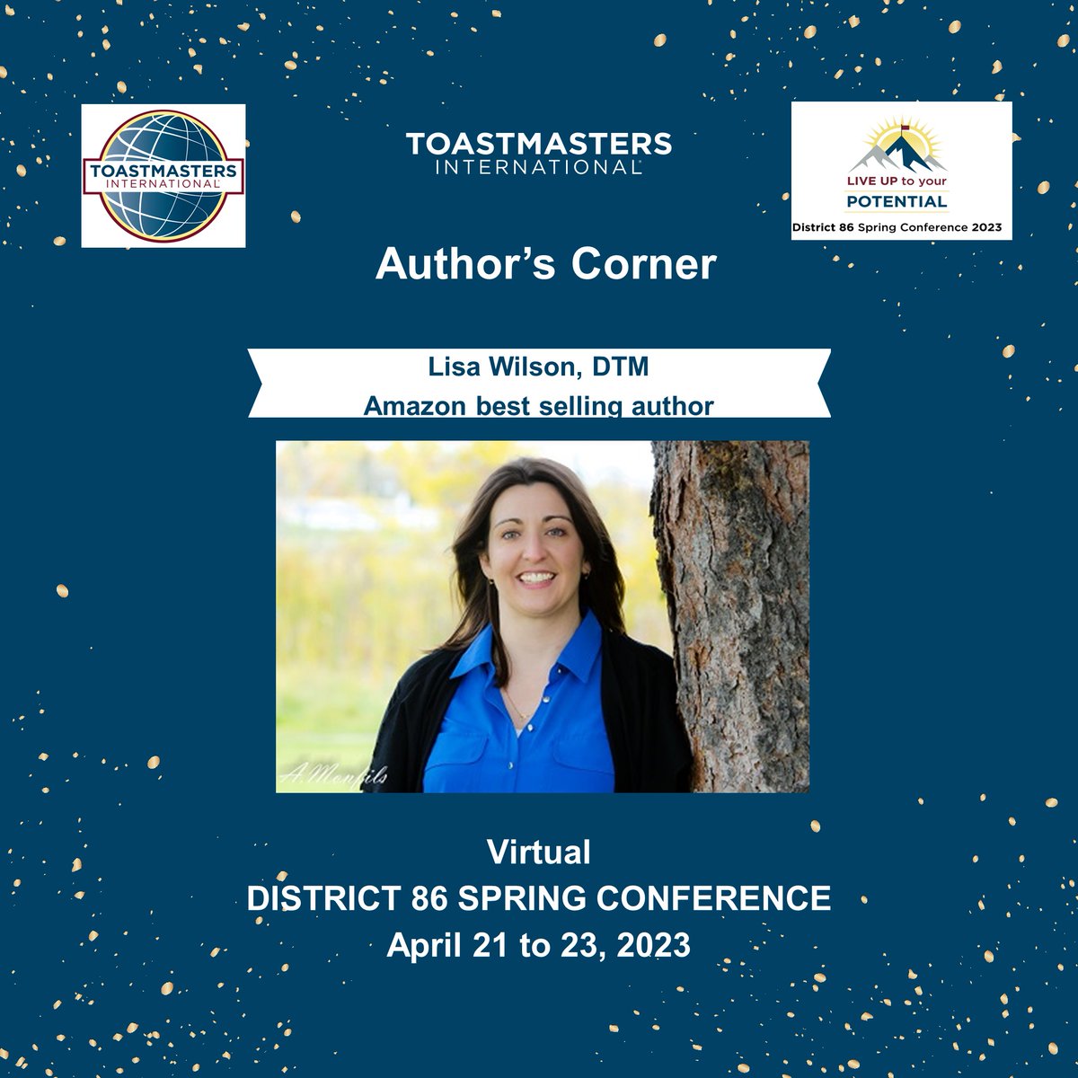 Meet Lisa Wilson, the author of the best-selling #book  "#Leading with Ease" in which she shares the roots to create a solid foundation for you and your team. Meet her during Saturday's lunch break. toastmasters86.org/district-86-20… #conflict resolution #leadership