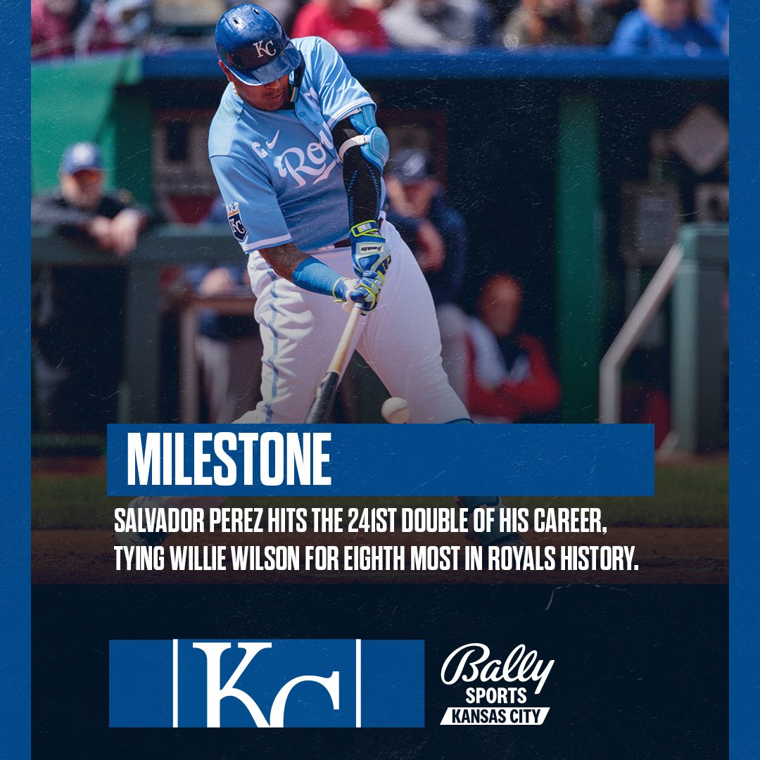 Bally Sports Kansas City on Twitter: Salvy collects career double No.  2️⃣4️⃣1️⃣, tying Willie Wilson for eighth in #Royals history.   / Twitter