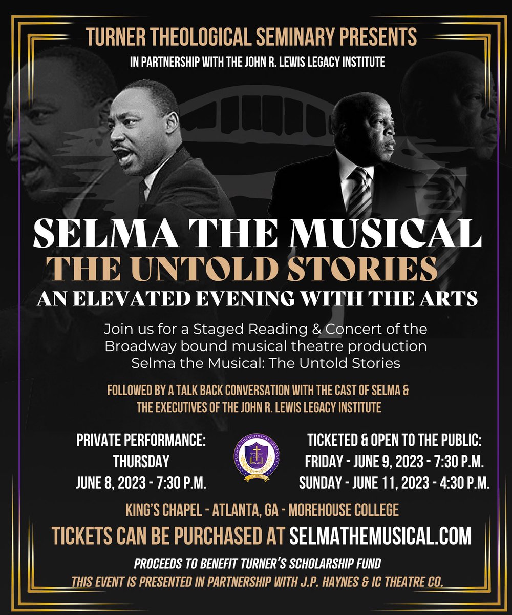 June 9 & 11, 2023 at King’s Chapel on the campus of Morehouse, join us for an elevated evening w/ the arts. Tickets are available online right now at selmathemusical.com

#selma #atlanta #musicaltheatre #concert #selmathemusical #broadwaybound #broadwayblack