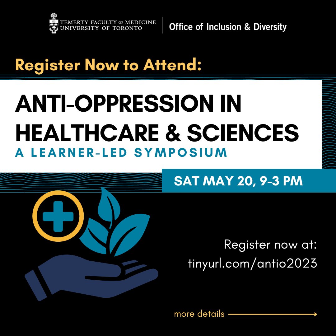 The LEAD Anti-Oppression in Education Symposium is happening IN PERSON 🎉

Join us for a day of amazing guest speakers, workshops, &amp; connecting with student groups. Stay tuned for more details!

📆Sat May 20, 9AM - 3PM
🗺️Medical Sciences Building (MSB)
📋tinyurl.com/antio2023