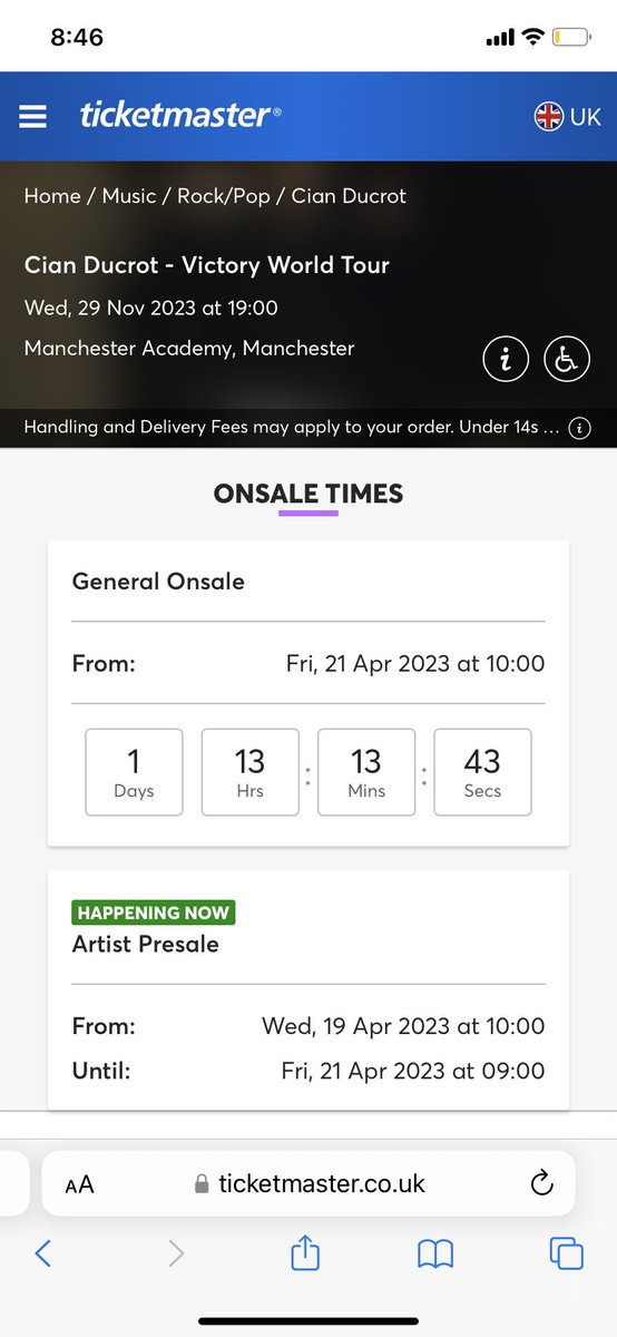RogersBecca's tweet photo. @TicketmasterCS My presale won’t work, can you help?? https://t.co/8LGZzuwMSq