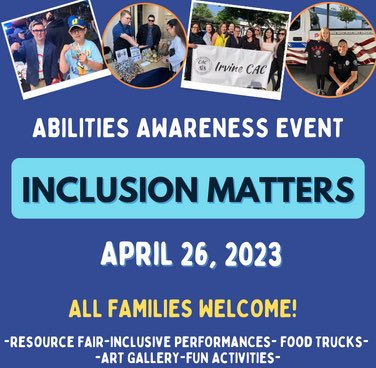 IUSD's tweet photo. Come join us on April 26 from 5-7:30 p.m. at Northwood High School for this fun family event designed to celebrate, connect and inform our community. Free and open to the public, food available for purchase from food trucks.
#IUSD #IUSDCommunity #IUSDSpecialEducation https://t.co/j4PryIkoRW
