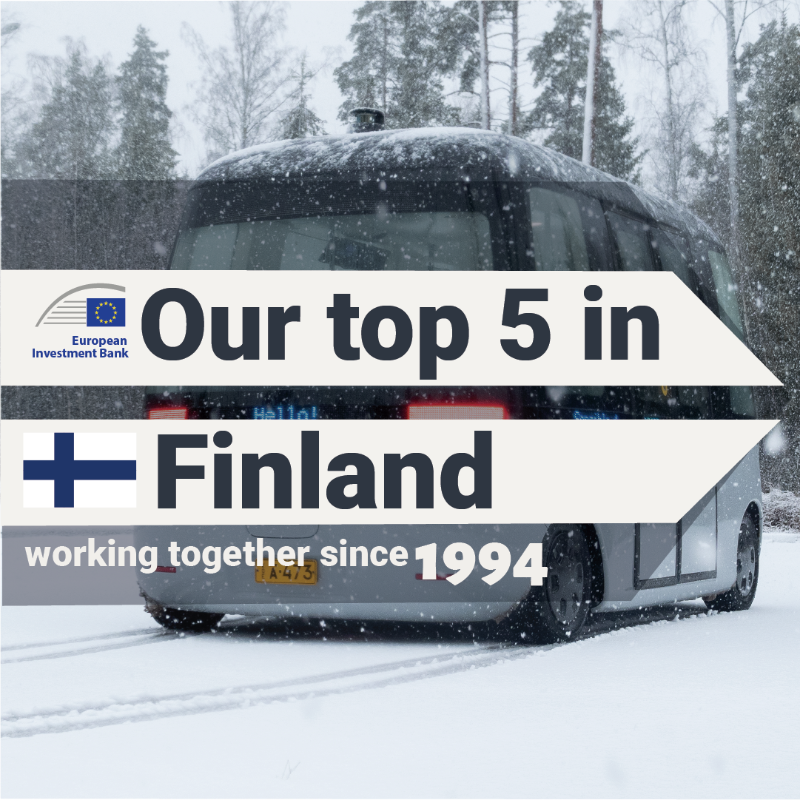 EIB's tweet photo. 🇫🇮🇪🇺#27daysEU - Finland.
Since 1994 we have financed infrastructure, health, education, small businesses and innovation

Signature projects we supported:
✅@sensible4ltd's autonomous driving software
✅@meetIQM's quantum fabrication facility.

#EuropeDay