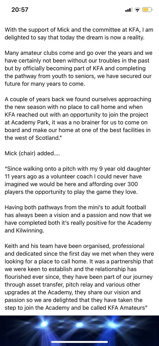 Massive step for Irvine AFC