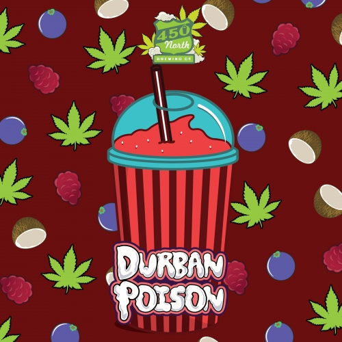 tumanstap's tweet image. One of the beers we're tapping at our #420Tapping tomorrow: @450North 
#DurbanPoisonSlushyXL (Fruited Berliner Weisse). This limited release is conditioned on raspberry, blueberry, pineapple &amp;amp; coconut.  Tapping 4:20P 4/20. Hit the link for beer lineup. tumanstapandgrill.com