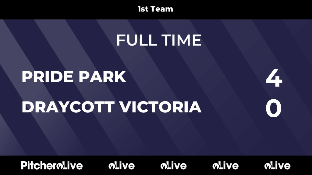 PridePark_FC's tweet photo. FULL TIME: PRIDE PARK 4 - 0 DRAYCOTT VICTORIA
#PRIDRA #Pitchero
https://t.co/luaJschQmL https://t.co/XVoPDHCnio