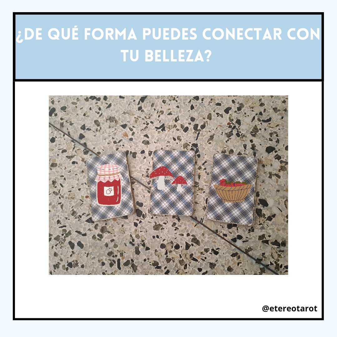 EtereoTarot's tweet photo. LECTURA INTERACTIVA: ¿De qué forma puedes conectar con tu belleza? + cuál es la parte más bella de ti. 

Elijan una y empiezo a los 100 favs https://t.co/EeNdsxWSvL