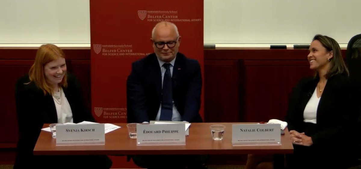 Harvard_Europe's tweet photo. It was an honor to host @EPhilippe_LH, fmr. French PM, for a conversation on France's global role and European security. Thank you @ncolbert08, Exec. Director of the @BelferCenter, and Svenja Kirsch, Fellow with @Harvard_Europe for moderating. @FranceinBoston @franceintheus https://t.co/QpRG3X8FBh