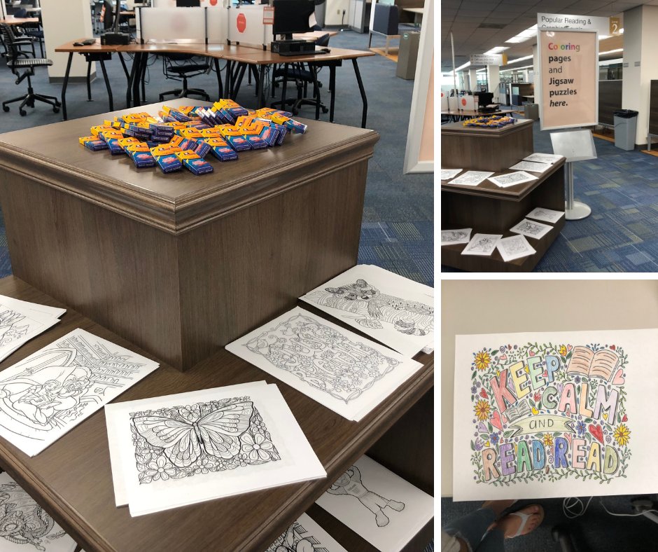 OULibraries's tweet image. Need a study break? We have free crayons and coloring pages for students during finals week!
Get them while supplies last!
