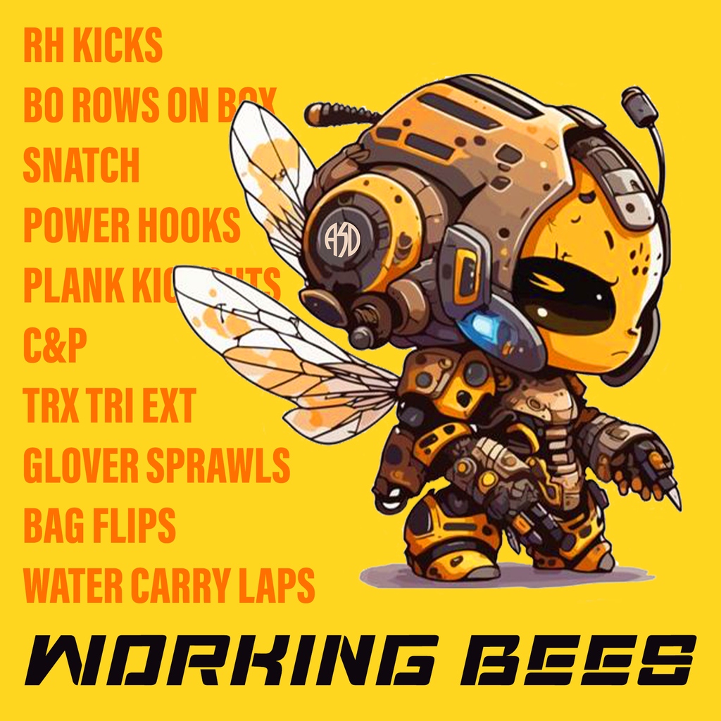 ASDOnDemand's tweet image. Join Coach Mike for today's GRIT class WOD, "Working Bees." With a mix of kicks, rows, snatches, and more, this challenging workout will leave you buzzing with energy! Don't miss out, see you at 7pm in Santa Clara, CA! #gritclass #workingbees #fitness