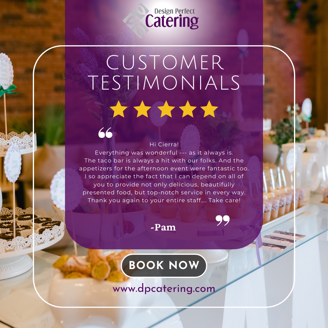 Thank you so much for sharing your feedback with us! 

✔️Check us out today!

#DPstyle #cateringservcies #food #events #celebrations #weddings #birthdays #corporateparty #party #designperferctcatering
