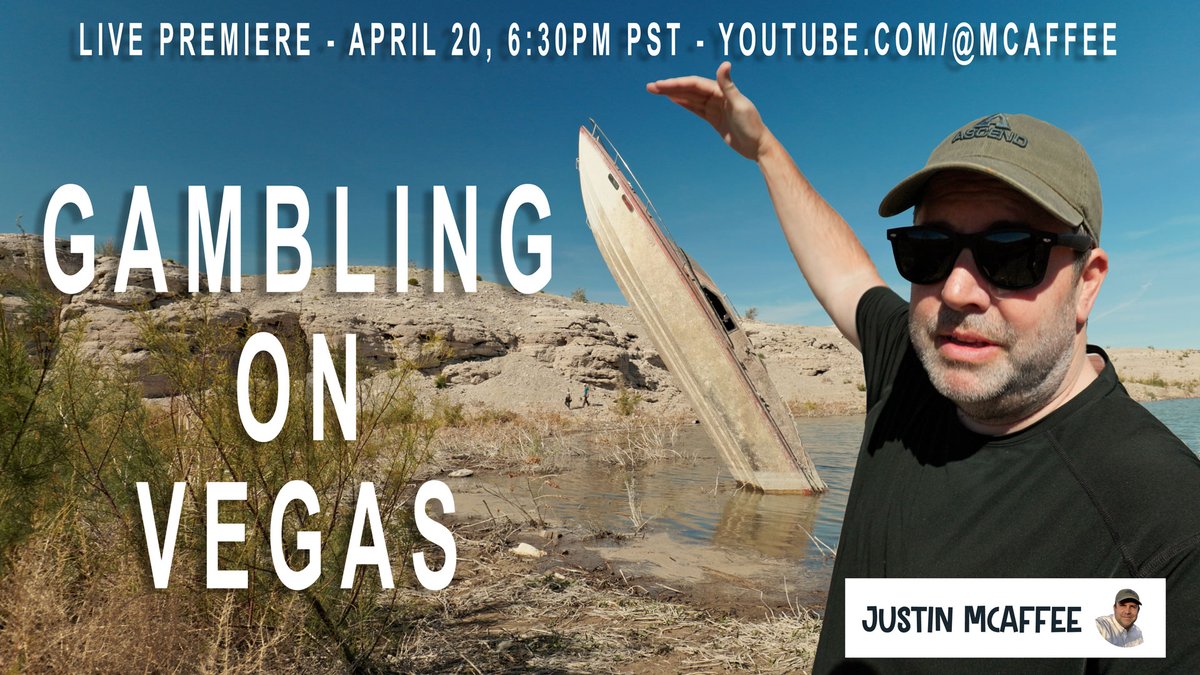McAffee's tweet photo. Tomorrow for Earth Week, premiere of my latest short film, "Gambling on Vegas: Drought and Urban Sprawl in the Mojave Desert" live at 6:30pm. #ClarkCountyLandsBill https://t.co/iilMiRUism