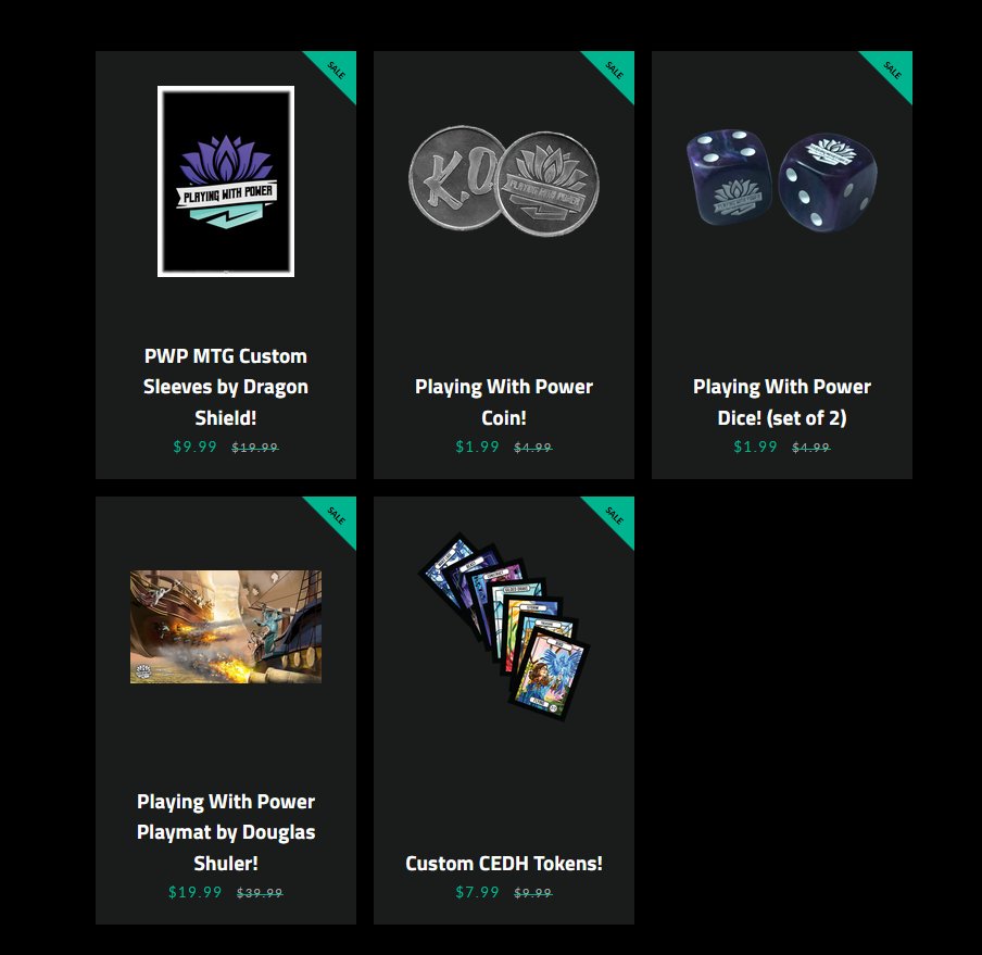 PWPMtG's tweet photo. THE BIG MERCH SALE

All of our merch is currently on sale, all April long! Help us out and show off your support by picking some up today!

https://t.co/GtBIYEWGXH https://t.co/Bqf76VLvdE