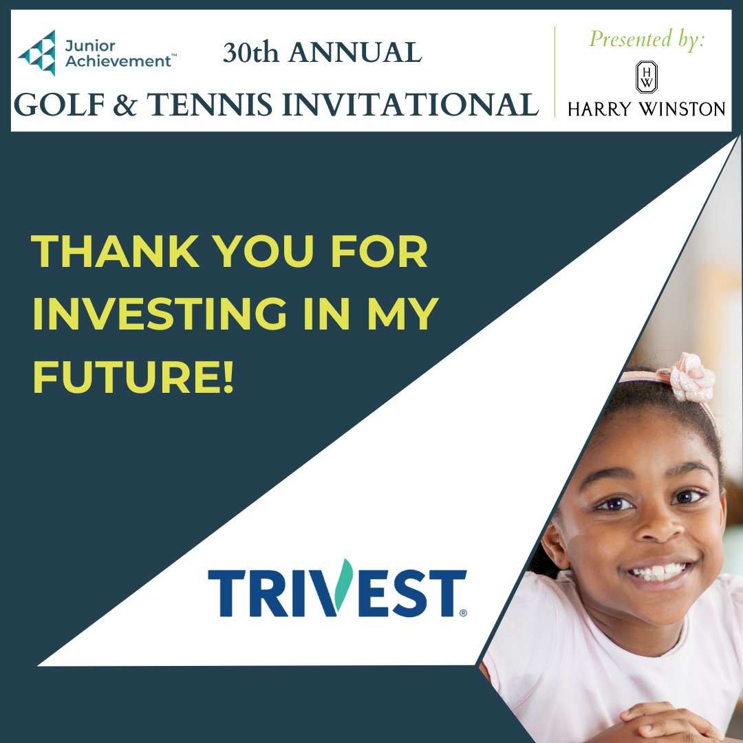 Thank you, <a href="/trivestpartners/">Trivest Partners</a>, for investing in the future of over 39,000 underprivileged youth in South Florida through your contributions to the 30th Annual JA Golf and Tennis Invitational, presented by Harry Winston. #thankyou