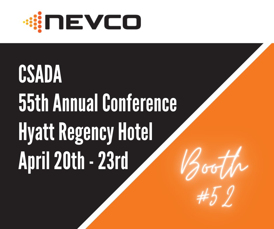 NevcoSports's tweet photo. Starting tomorrow we will be at the @CSADAOnline Conference in Santa Clara! Stop by booth #52 and let #TeamNevco show you our solution lineup that can light up your facilities!

#Nevco #NevcoBuilt #LIghtUpTheGame #CSADA https://t.co/e3oSiGKogT
