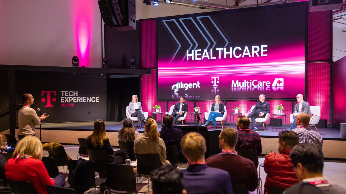So refreshing to hear the latest in #healthcaretechnology from industry experts at our #2023SpeakerSeries! Thank you again to @arunmathewsmd, @mark_mcdiarmid, @andreaT & @HealthNeil for sharing how #5G is making #healthcare more connected, efficient, & #patientcentric ⚕️ #Tmobile