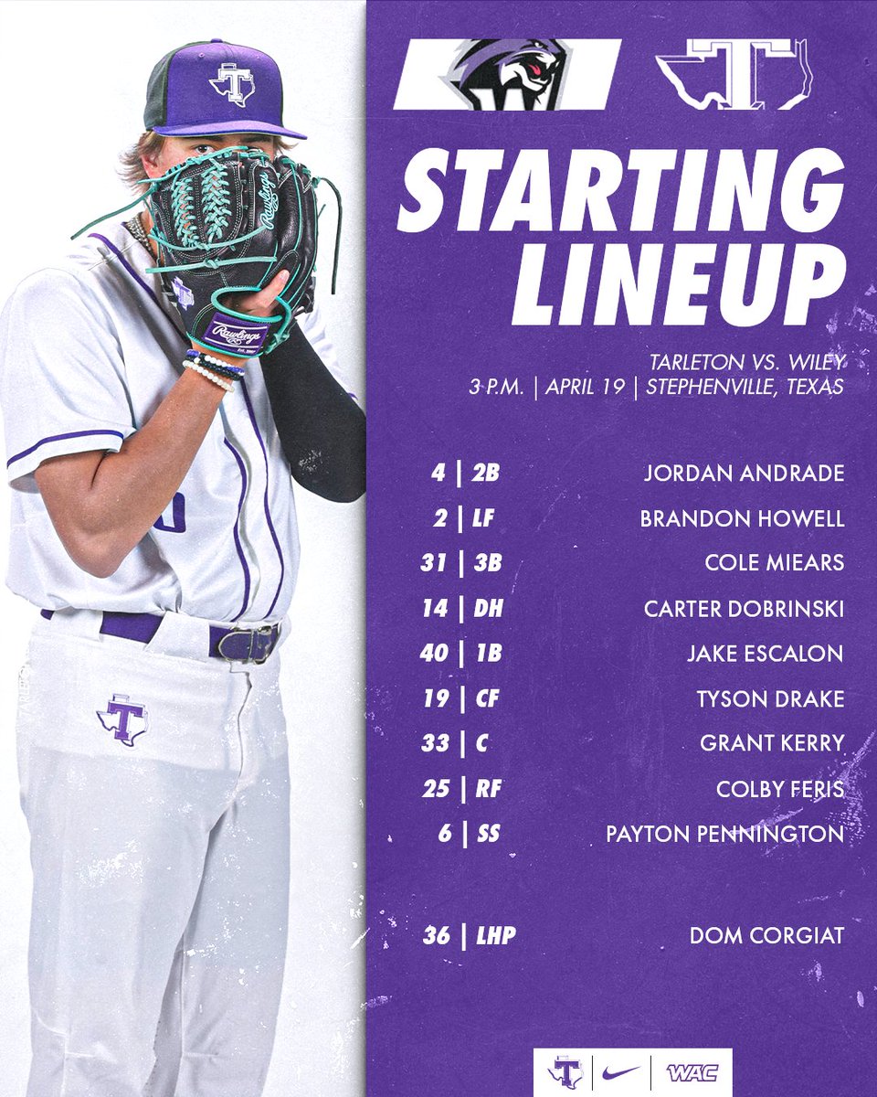 Tarleton State Baseball (@tarletonbase) on Twitter photo And away we go
Watch: es.pn/3KPYmgPLive Stats: bit.ly/3URhBuU And away we go
Watch: es.pn/3KPYmgPLive Stats: bit.ly/3URhBuU