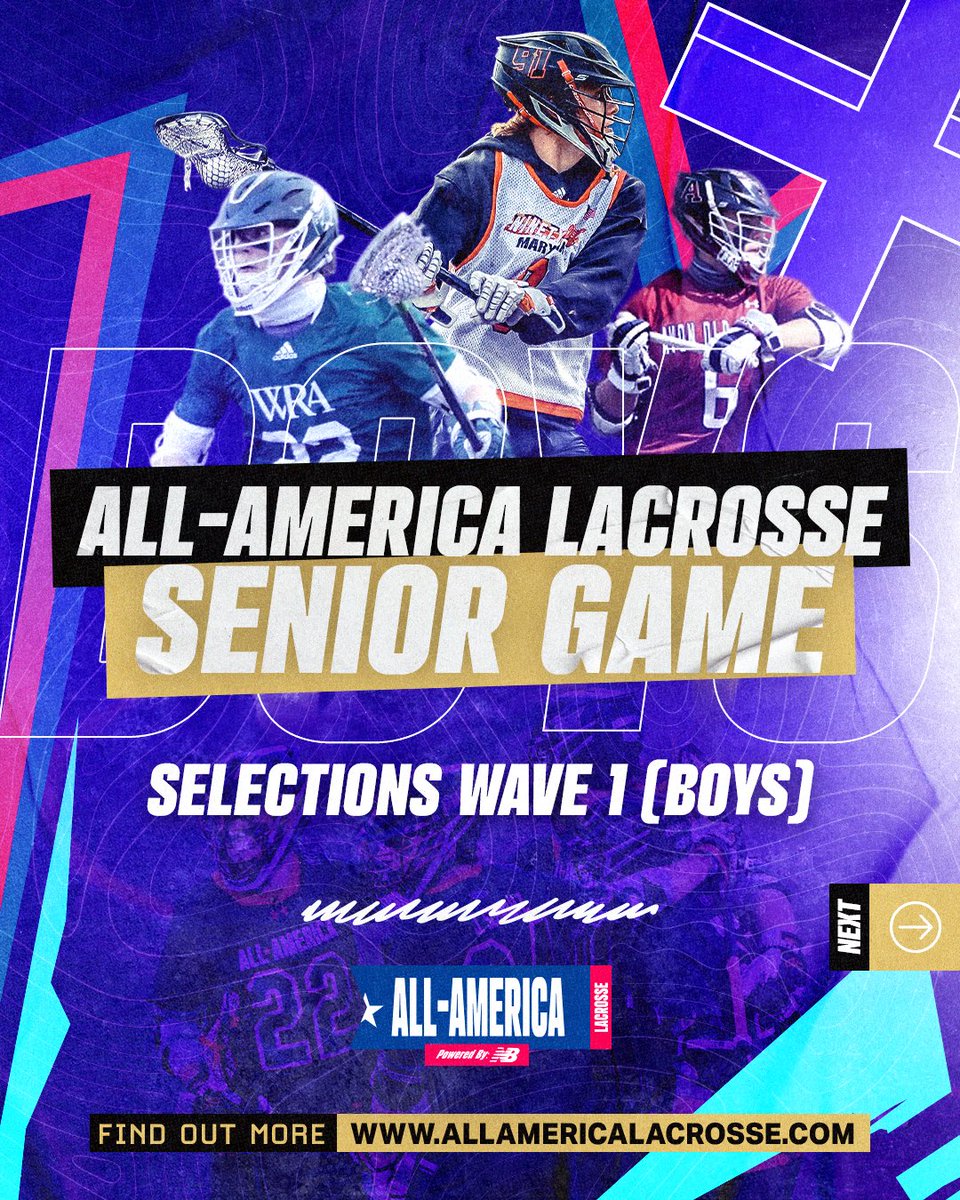 CSELax's tweet photo. All-America Boys Senior Game WAVE 1 🇺🇸🥍 Congratulations to all the selections on this amazing accomplishment! 

Full Press Release: https://t.co/qHXRoH7na2 https://t.co/HTi7u5Cwrl