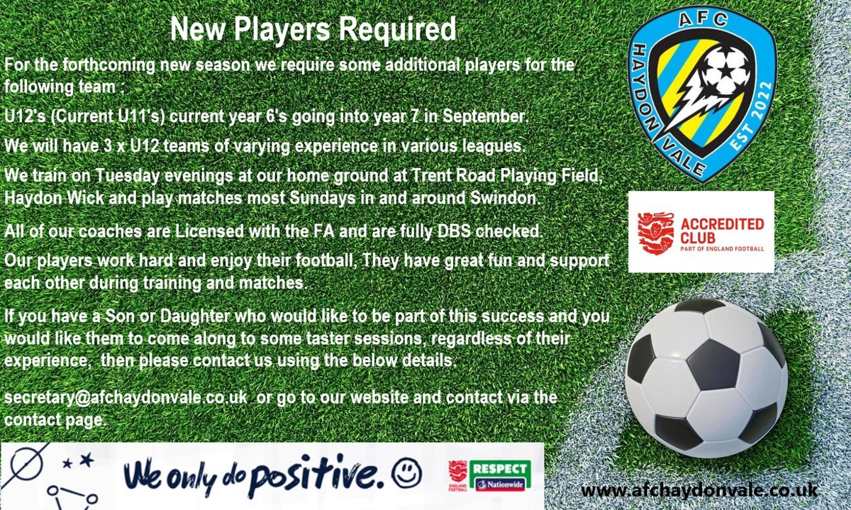 HaydonvaleAfc's tweet photo. https://t.co/d9H0fcQJTq