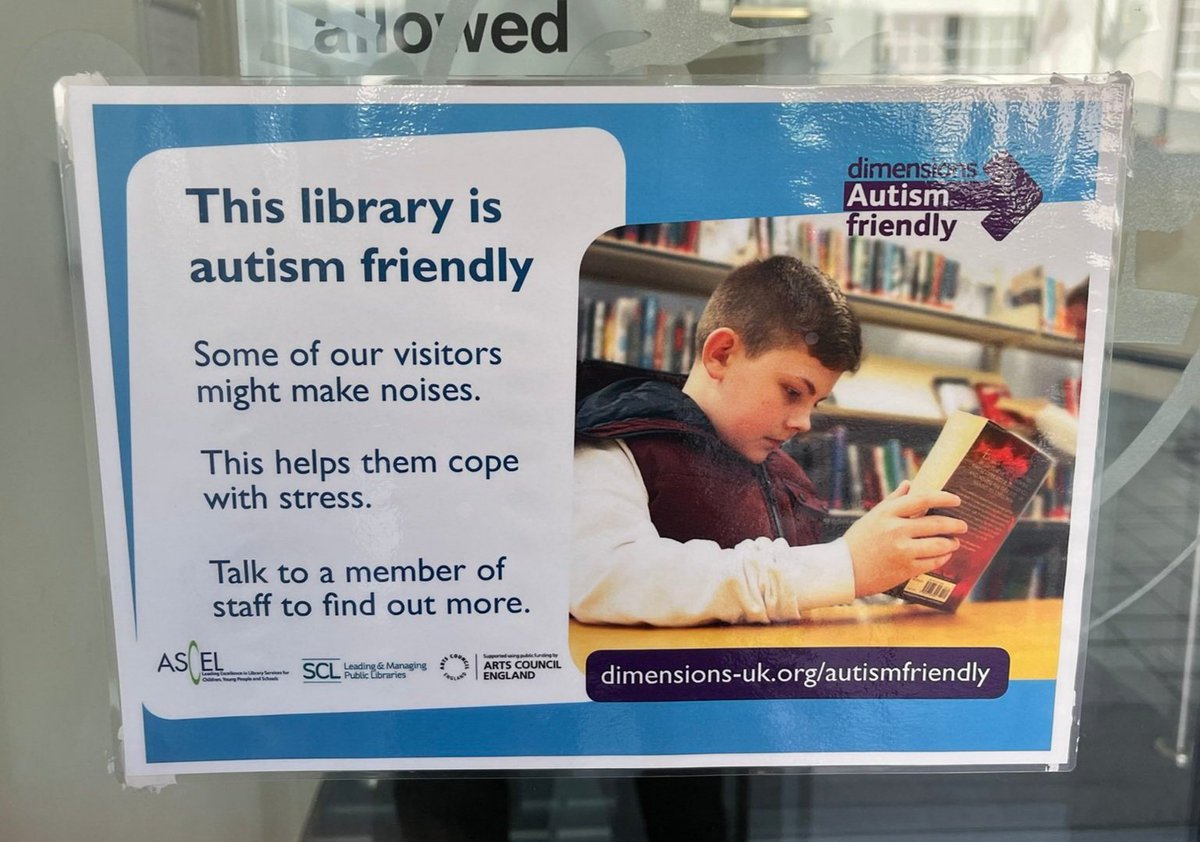Fantastic to see autism acceptance &amp; understanding at Aylesbury Library <a href="/BucksCouncil/">Buckinghamshire Council</a> <a href="/DimensionsUK/">Dimensions</a> (HT <a href="/autismbucks1/">Autism Bucks</a> 😊)