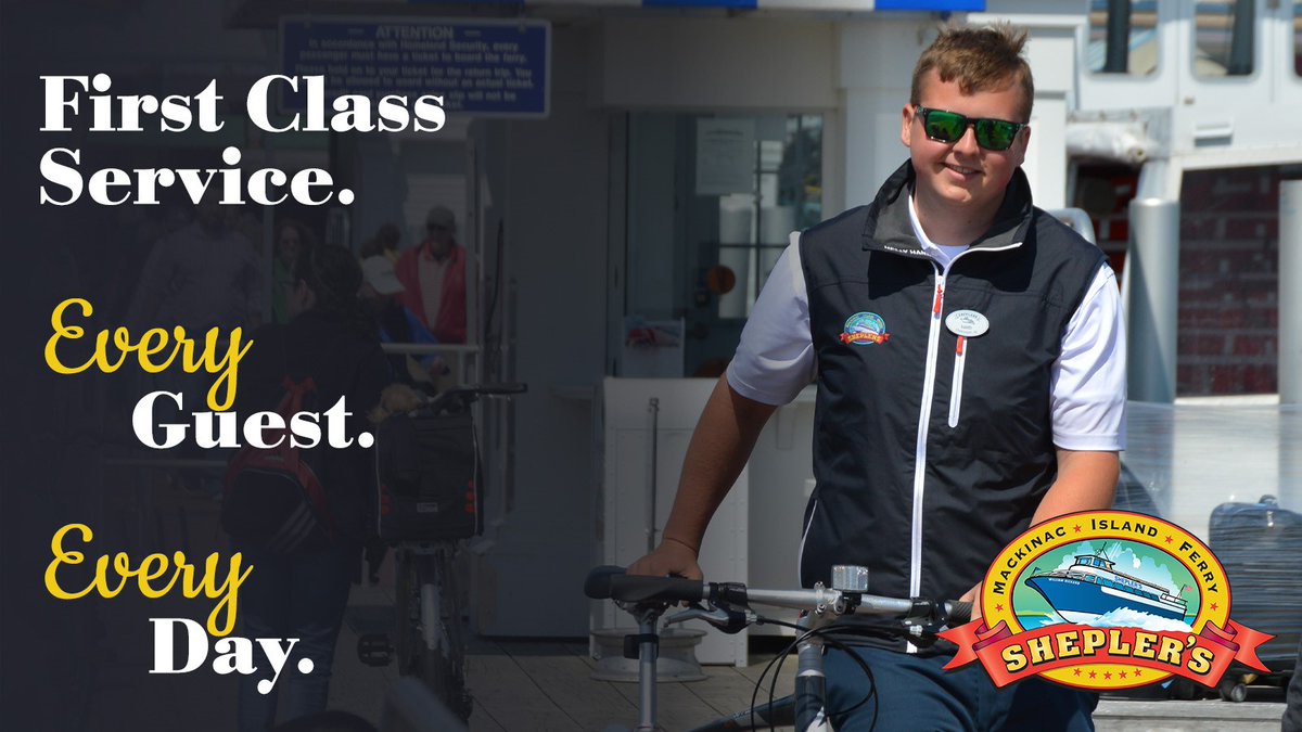 sheplersferry's tweet photo. Sheplerโs Ferry offers first class service to every guest, every day! Experience our first class service for yourself and book a ticket for the upcoming 2023 season.
https://t.co/X7knH7kzJj
.
.
.
.
#RideSheplers #sheplersferry #mackinacisland #nomich #firstclassservice https://t.co/rbGDCKSsBs
