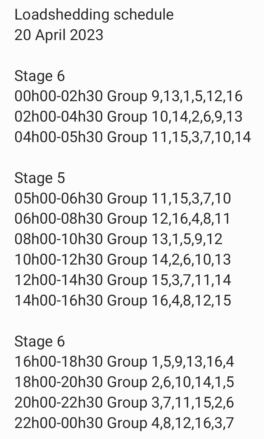 city-of-tshwane-on-twitter-loadshedding-schedule-20-april-2023-https