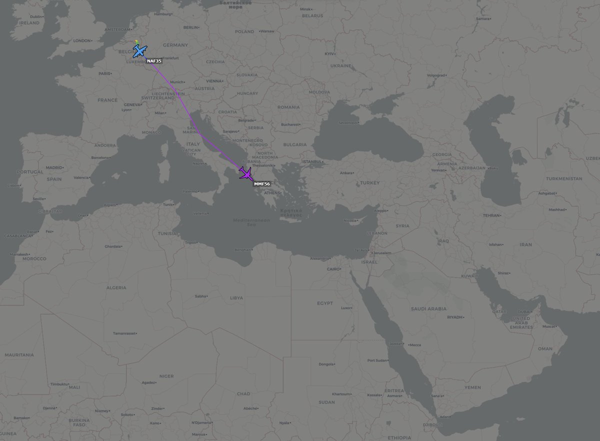 WayneTechSPFX's tweet photo. Milsec intel:

RNLAF (📷) C-130H Hercules and MMF A330 MRTT heading to Jordan (📷). Both aircraft will be on standby for possible evacuations out of Sudan (📷) as clashes continue in Khartoum.

NAF35 // G-988 // #480C06
MMF56 // T-057 // #480C43

The Dutch MoD stated that Marines and a medical unit are on board the A330 MRTT and that a second RNLAF C-130 will fly to Jordan as well. In addition, Defense liaisons will travel to Djibouti ''in the interest of international coordination.''