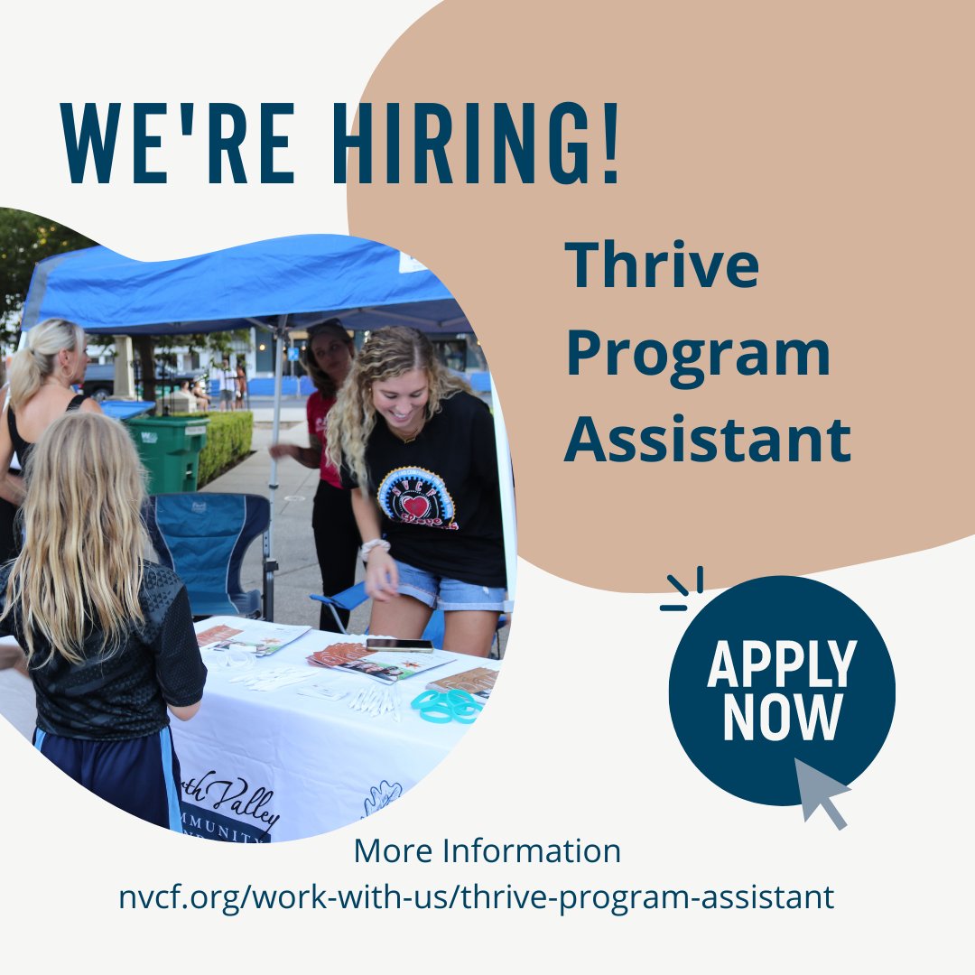 NVCF's tweet photo. Come work with us! We are hiring a program assistant for our healing initiative at NVCF, Thrive. For more information or to apply go to https://t.co/GyFW8Qz7PW. We hope to hear from you.
#Hiring #ProgramAssistant #ApplyToday #JobOpportunity https://t.co/GUEs2om7ba