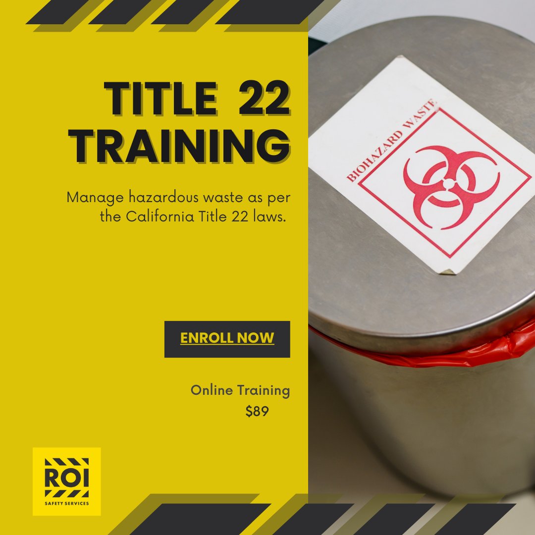 roi_safety's tweet photo. Our online Title 22 training is easy to use and covers everything you need to know. Plus, our training is compliant with the latest California regulations.
Sign up now for our online Title 22 training!
#job #training #help #interview #jobs #title22 #safetyfirst #safetytraining https://t.co/Ch09usnCwx