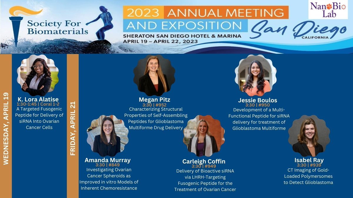 Angela Alexander-Bryant (@nanobiolab1) on Twitter photo Please support the members of Nanobiotechology Lab presenting at #SFB2023! <a href="/KhariLAlatise/">K. Lora Alatise, Ph.D.</a> presents at 1:30 today in Coral 1-2! Please support the members of Nanobiotechology Lab presenting at #SFB2023! <a href="/KhariLAlatise/">K. Lora Alatise, Ph.D.</a> presents at 1:30 today in Coral 1-2!