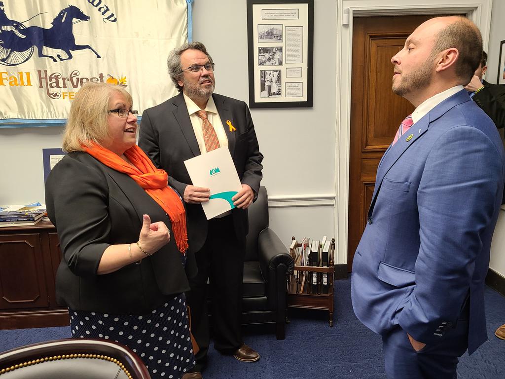 ATSSAHQ's tweet photo. As we wrap up over 70 #ATSSAFlyIn meetings today on Capitol Hill, @RepGarbarino met with #ATSSA members from New York to discuss investing in #roadwaysafety #infrustructure and improving our nation's roads. #ATSSAFlyIn #SaferRoadsSaveLives #NWZAW https://t.co/JkTgkdehSM