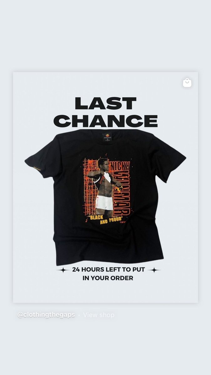 Last chance to get a Nicky Winmar limited edition Tee from <a href="/clothingthegaps/">clothingthegaps</a>