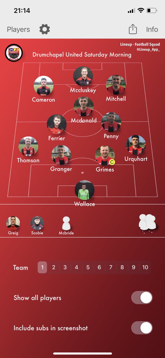 2-0 <a href="/GlasgowSouthAFC/">Glasgow South AFC</a> 

<a href="/jamiegrimes96/">jamie grimes</a> ⚽️
<a href="/CraigMcDonaldd1/">Craig McDonald</a> ⚽️

Mon the Drum 🔴⚫️
