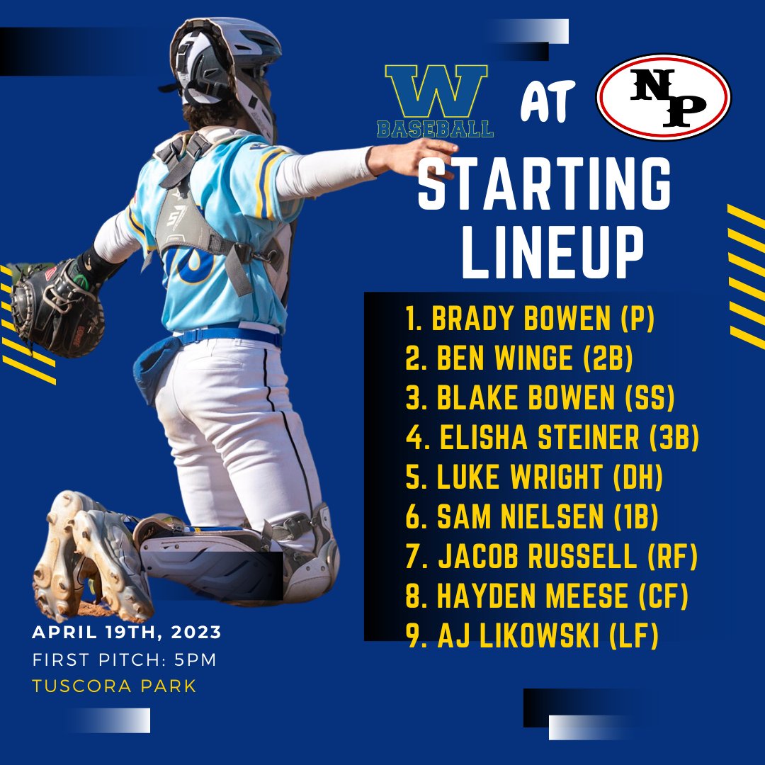 Woo_Baseball's tweet photo. ⚾️ TODAY'S STARTING 9 ⚾️

#COMPETE

#GoWoo | @alwaysageneral https://t.co/UE2UWJ4pNa