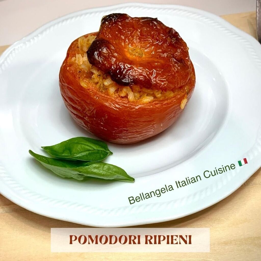 BellangelaChef's tweet photo. 🍅 Pomodori Ripieni - Tomatoes filled with rice 🍅

Chef Angela's favorite part is always the crunchy rice at the top!

Comment below: what do you think the secret ingredient to flavoring the rice is?

Check out Chef Angela's recipes here: … https://t.co/Cdps8bqj1K https://t.co/oItcsAvJAG
