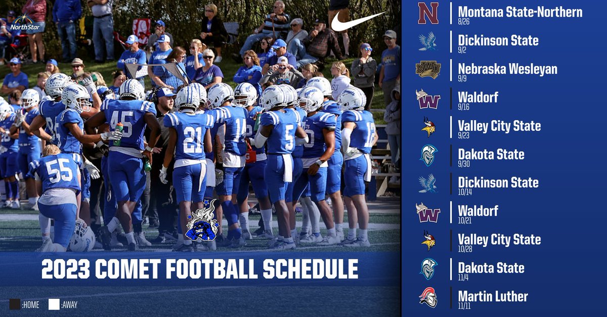 🚨 - Schedule Release - 🚨

2023 Comet Football Schedule is officially released. Can't wait to see everyone pack Jerome Berg field this Fall! #RollMets